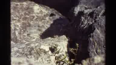 Grand Teton Wyoming USA (1980): Two Rocks Next To Each Other With Water In The