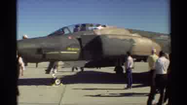 Beale Afb California USA (1981): People Walk Around A Military Plane At An Air