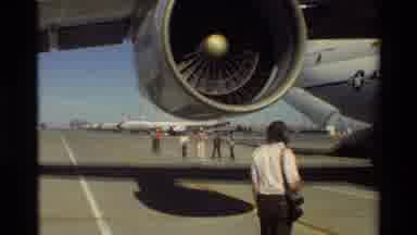 Beale Afb California USA (1981): People Busy Walking On The Plane And The Video