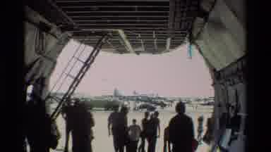 Beale Afb California USA (1981): People Walk Around An Airport Looking At And