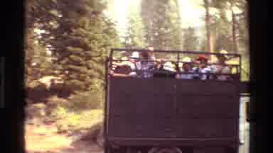 British Columbia USA (1981): Camion With A Lot Of People Seem Old Women Maybe For