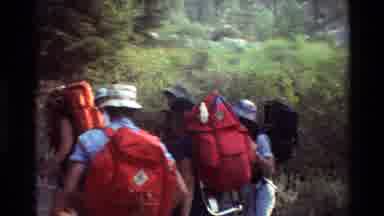 British Columbia USA (1981): People Making Trail Climbing The Mountain On A