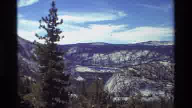 British Columbia USA (1981): An Old Landscape View With Some Mountains Covered By