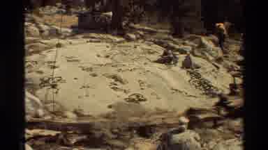 British Columbia USA (1981): People Near Rocks And Sand And Mountains