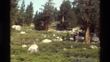 British Columbia USA (1981): Two Young Adults And Their Father Climbing Among The