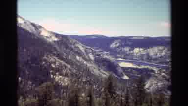 British Columbia USA (1981): Mountain Range With Lake In The Valley