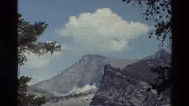 British Columbia USA (1981): Daytime Nature Hike Rocky Mountains Cloudy Sky Path