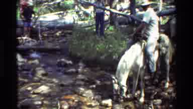 British Columbia USA (1981): Campers And Horseback Riders In The Wilderness