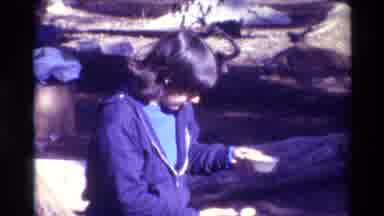 British Columbia USA (1981): Man Eating Oatmeal During The Morning As He Wakes Up
