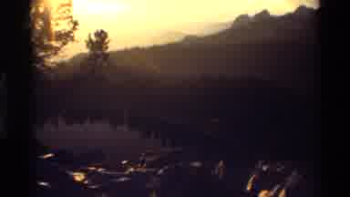 British Columbia USA (1981): The Sun Illuminating The Rustic Desert Landscape