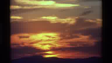 British Columbia USA (1981): Sunset Across Mountain