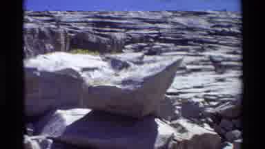 British Columbia USA (1981): Steep Rock Structures Against Blue Sky On A Bright