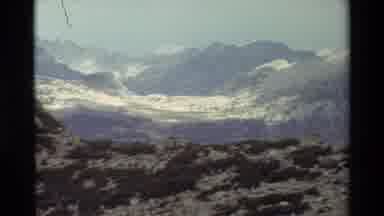 British Columbia USA (1981): Wintery Snow Mountain Peak Vs Dry Damaged Mountain