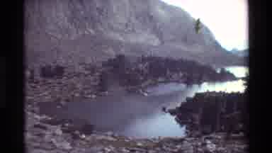 British Columbia USA (1981): Mountain Peaks Surrounded By Water