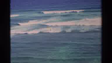 Hawaii USA (1981): Ocean Waves Crashing In A Choppy Surf On An Arizona Beach