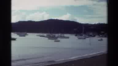 New Zealand (1981): Beautiful Beach With Lot Of Boats Surrounded By Mountain Waves