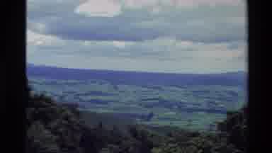 New Zealand-1981: Panoramic View of Green Valleys and Bushy Trees