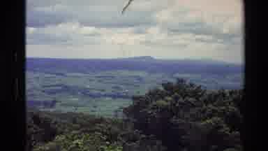 New Zealand-1981: Panoramic Valley and Coastal Island View