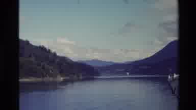 New Zealand (1981): Beautiful Lake Mountains Trees And The Blue Sky