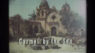 Carmel California USA (1982): Picture Of A House Looking Castle With Text The