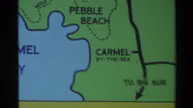 Carmel California USA (1982): Short Video Showing Carmel By The Sea On Map And