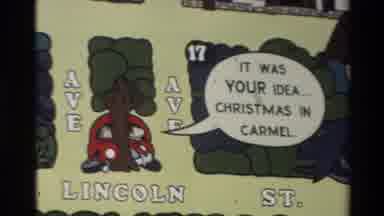 Carmel California USA (1982): Random Cartoon About Fire And One About Christmas