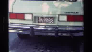 Carmel California USA (1982): Four License Plates Looping Cars Illinois Missouri