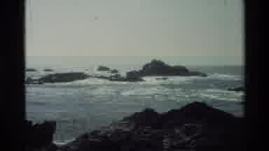 Carmel California USA (1982): The Waves Head Towards The Shore While Passing The