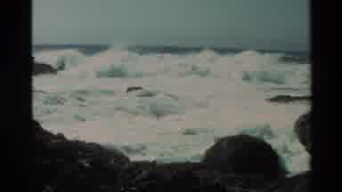 Carmel California USA (1982): Sunny Day Of Waves Crashing Into Rocks Along Ocean