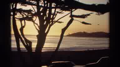 Carmel California USA (1982): Beach At Dusk With People Walking On It