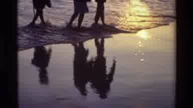 Carmel California USA (1982): Taking A Sunset Stroll On The Shore Of The Beach