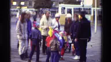 Denmark (1982): Adults Children Families Hotel Gathering Tourists Bus Waiting