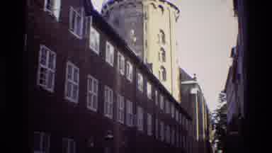 Denmark (1982): A Street With Old European Style Buildings With Red Bricks