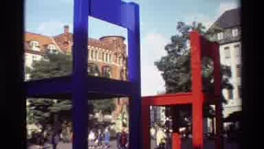 Denmark (1982): Eye-Catching Landmark Of Two Giant Chairs Painted Blue And Red