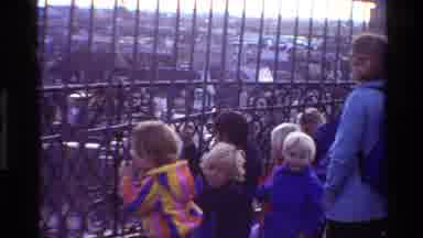 Denmark (1982): Brief View Of People Standing And Overlooking A Walkway While