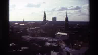 DENMARK-1982: Looking Out From The Window See The City Buildings And Houses