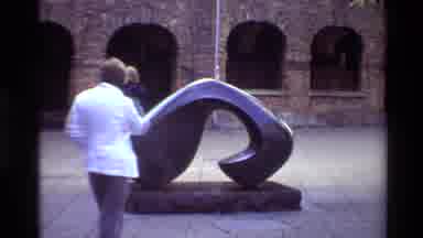 Denmark (1982): An Interesting Art Sculpture In A Square And A Large Building