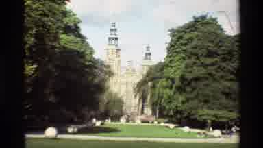 Denmark (1982): An Old Elegant Building In The Distance With A Beautiful Yard In