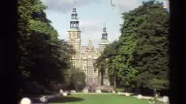 Denmark (1982): Building With Multiple Spires As Seen From Grass Mall And Up Close