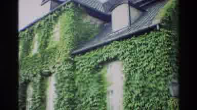 Denmark (1982): A House With Green Leaves On The Side Of The Building And People