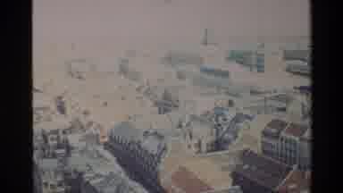 Denmark (1982): An Upper View Of A Small Town That Looks Somewhat Damaged