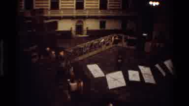 Denmark (1982): Nearly Empty Orchestra Pit In An Auditorium