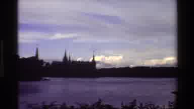 Denmark (1982): Landmarks Around A City Highlighting An Elk Statue Statue Of Man