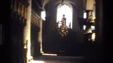 Denmark (1982): Gold Religious Artifacts On Display In Church Building On A Bright