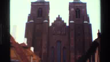 Denmark (1982): Facade Of A Brick Building That Looks Like A Cathedral