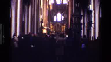 Denmark (1982): Old Short Film Footage Tourist Crowd From Inside Cathedral Pans