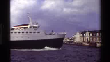 Denmark (1982): Small Ferry Preparing To Take On Vehicles In The Bay