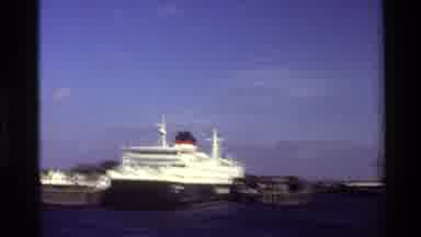 Denmark (1982): View Of Ships Docking And Housing Along Shore Of Ocean Coast Line