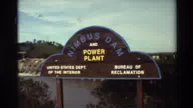 Sacramento California USA (1982): Nimbus Dam And Power Plant Sign Is Shown Near