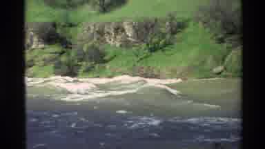 Sacramento California USA (1982): Flood Waters Erode A River Bank And Create